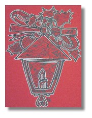 Christmas Art - Lantern in Red Thumbnail.