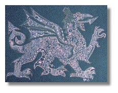Fantasy Art - Welsh Dragon in Red Thumbnail.