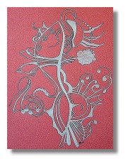 Red Abstract - Silver Knot Thumbnail.