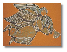 Religious Art - Flying Angel Thumbnail.